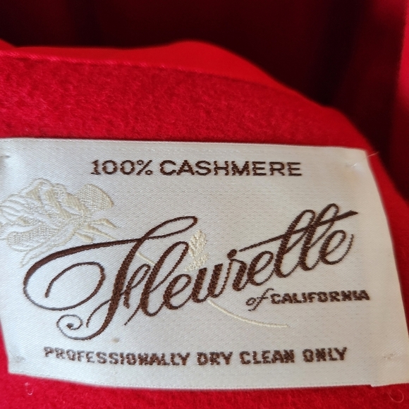 Fleurette Cashmere Coat Women's Size Large Red - Picture 13 of 13
